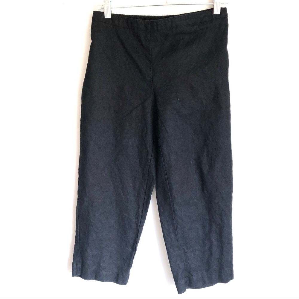 Chico’s Linen Pull On Crop Pants
